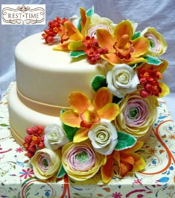 Торт с цветами №1 4,5кг
